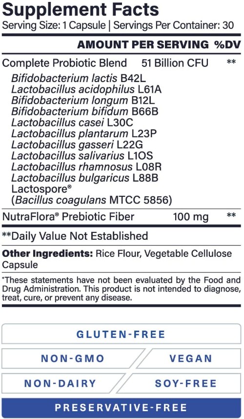 1md complete probiotics platinum ingredients